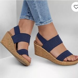 Skechers Cali® Beverlee Sheer Luck Women's Wedge Sandals Size 6